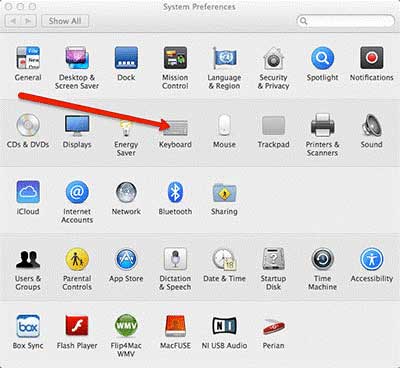 تغییر زبان کیبورد در مک بوک